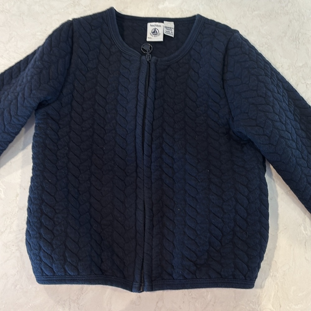 Navy Blue Quilted Jacket